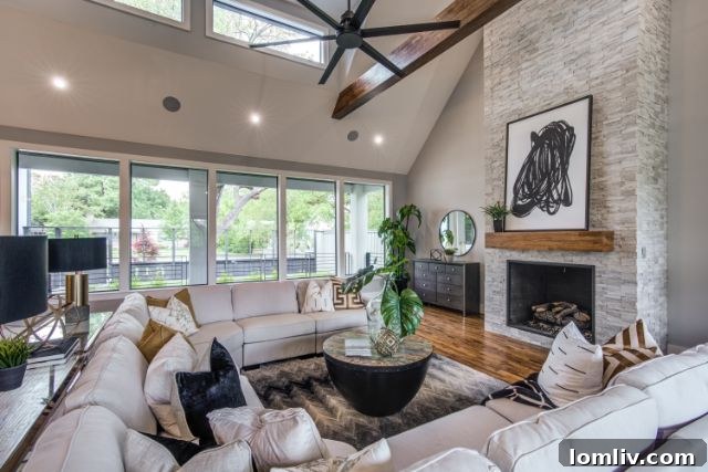 Spacious Open Concept Living Room