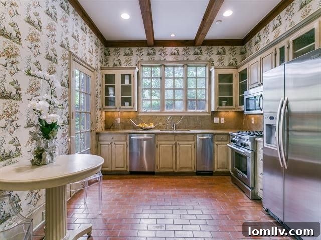 Spacious Kitchen with Modern Appliances and Island Seating