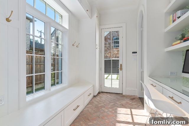 Belclaire's Radiant French Charm 11 Mudroom with Pocket Office and Bench Storage in 4536 Belclaire Avenue