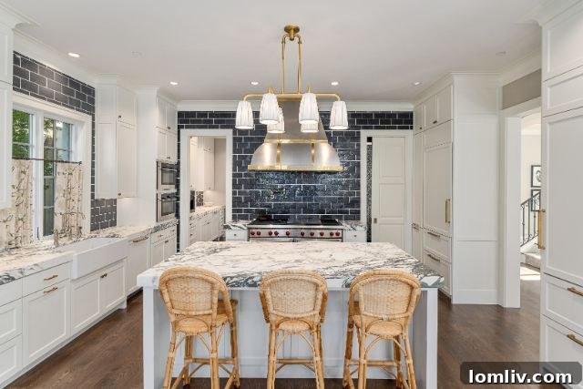 Belclaire's Radiant French Charm 8 Kitchen Pantry with Built-in Coffee Maker and Wine Storage in Luxury Dallas Home