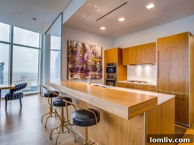 Experience Museum Tower Living: Turnkey Leases 8 Modern bathroom with walk-in shower