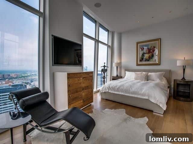 Experience Museum Tower Living: Turnkey Leases 9 Spacious living room with city view