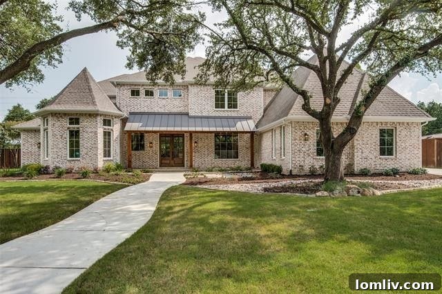 Royal Crest Custom Transitional Home Exterior at 11005 Lawnhaven, Dallas