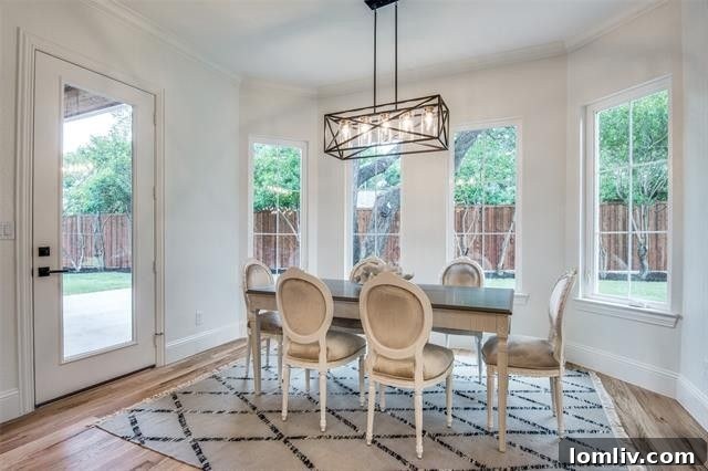 Stylish Dining Area with Modern Decor and Art