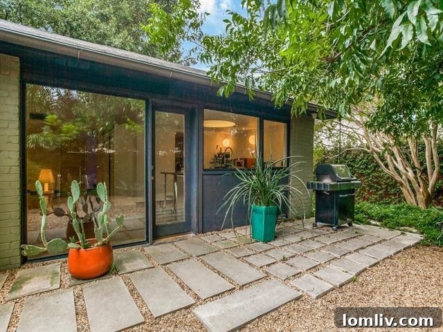 Leading Lighting Designer Tully Weiss' Lakewood Home Hits the Market 11 Lush, private outdoor living space shaded by a mature Pecan tree