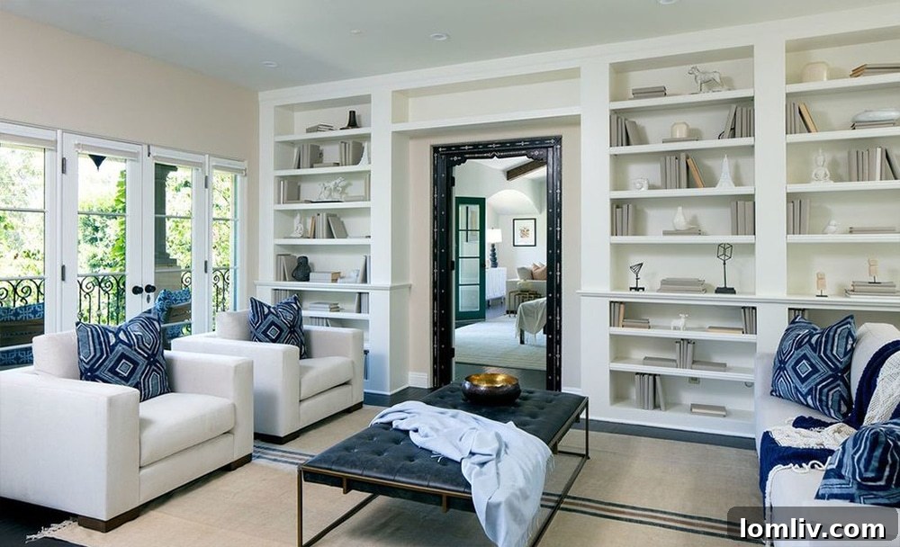 Cozy sitting area with elegant decor in Geena Davis's luxury residence