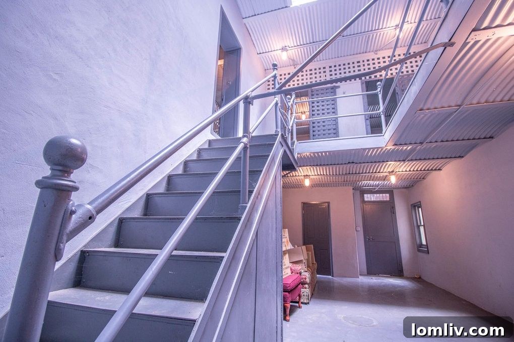 Detailed view inside a jail cell, showcasing the preserved historical features