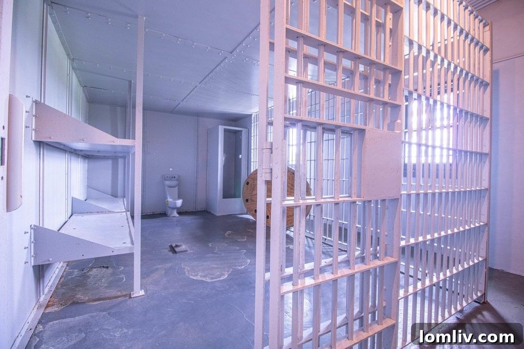 The booking room, an essential part of the historical jail facility