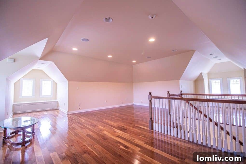 Versatile attic space, offering potential for additional living or creative areas