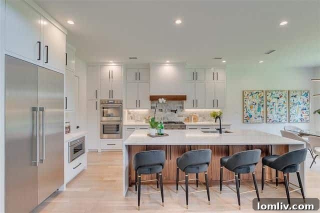 Elegant dining area with modern lighting and ample natural light