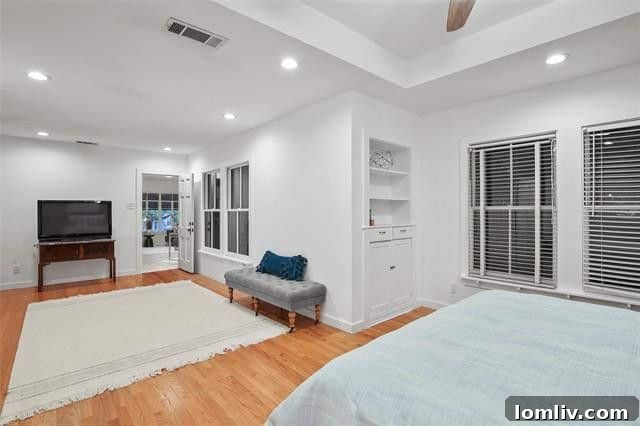 Spacious master bathroom with soaking tub and separate shower