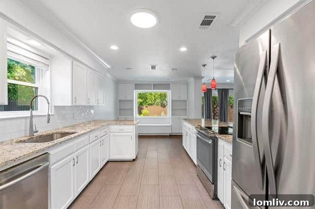 Cozy dining area adjacent to the custom kitchen, perfect for family meals