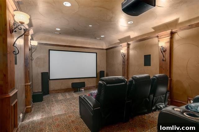 Detailed view of the wine room in the luxury estate