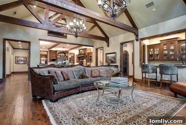 Luxurious primary suite bedroom with backyard access