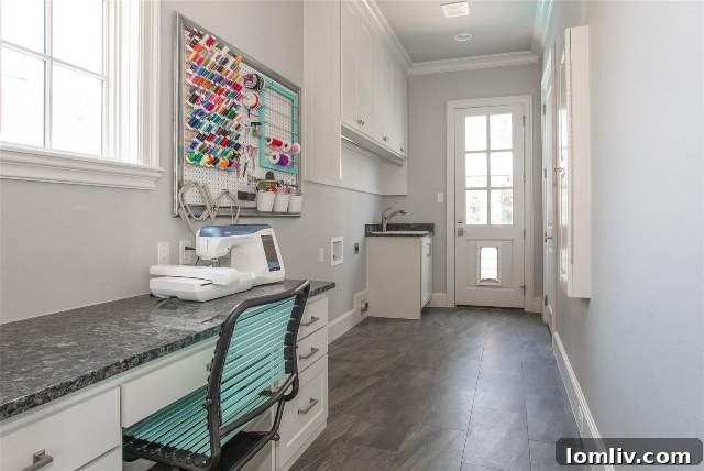 Riverhills Custom Homes: Greatness is in the Details 5 Laundry Area and Command Center at Fort Worth Luxury Home