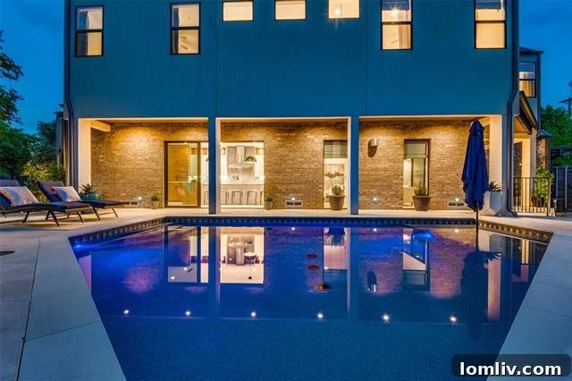 Pool Sun Ledge with Umbrella Slot - 8401 Linwood Avenue