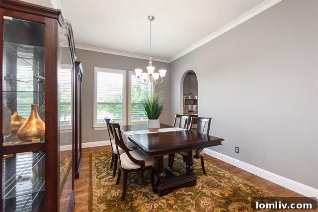 Refined dining space, showcasing elegant design in Roanoke home.