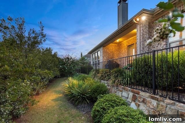 Charming entryway of a Fairway Ranch home in Roanoke, TX.