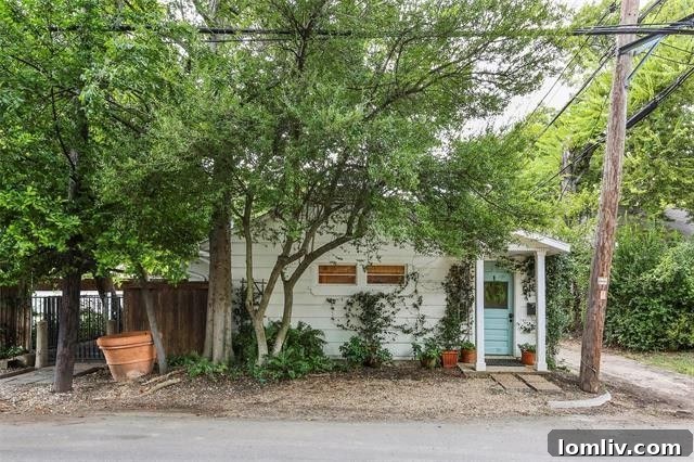 Rear view of the Lakewood lot, emphasizing its depth and potential for new construction