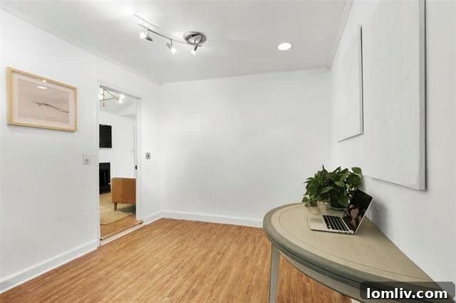 Bright interior space highlighting ample natural light streaming through large windows