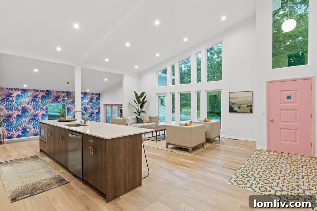 Midcentury Modern Home Interior Entryway