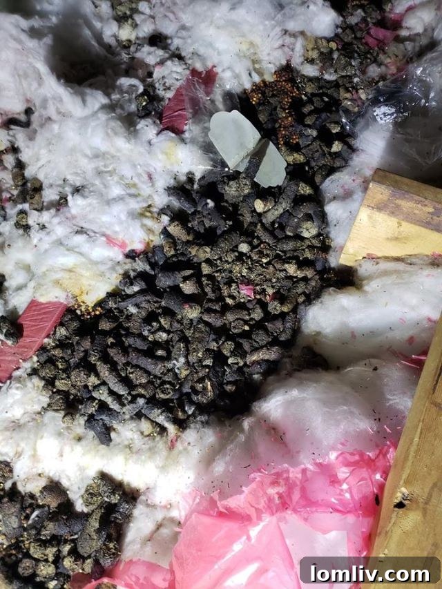 Extensive rat droppings in a property