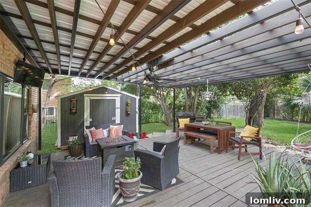 The beautifully landscaped garden and backyard, offering a private retreat.