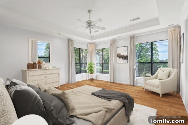 Preston Trails Greens: A Tranquil Fairway Sanctuary 5 5403 Preston Fairways Cir - Elegant Living Area with High Ceilings