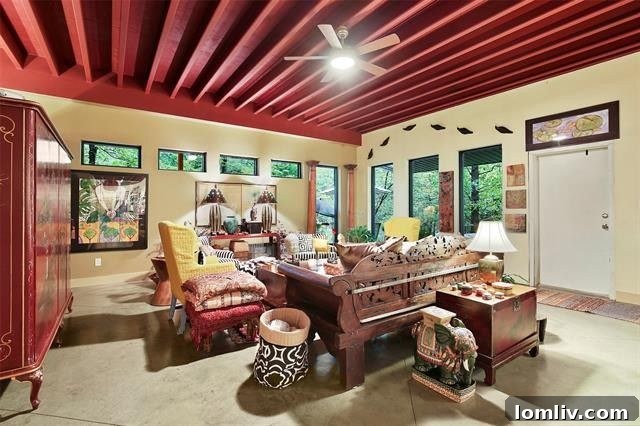 Modern kitchen and dining area in the Poetry, Texas barndominium