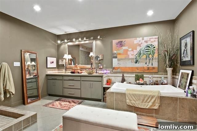 Elegant primary bedroom within the luxury barndominium