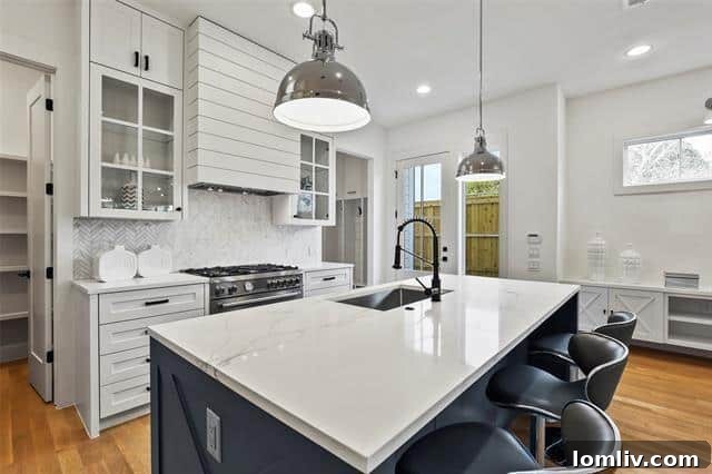 Elegant bedroom with contemporary design and natural light