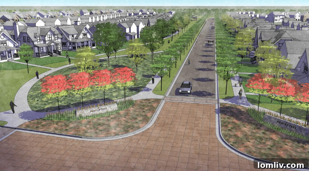 Painted Tree Urban Village Entrance - McKinney Master-Planned Community