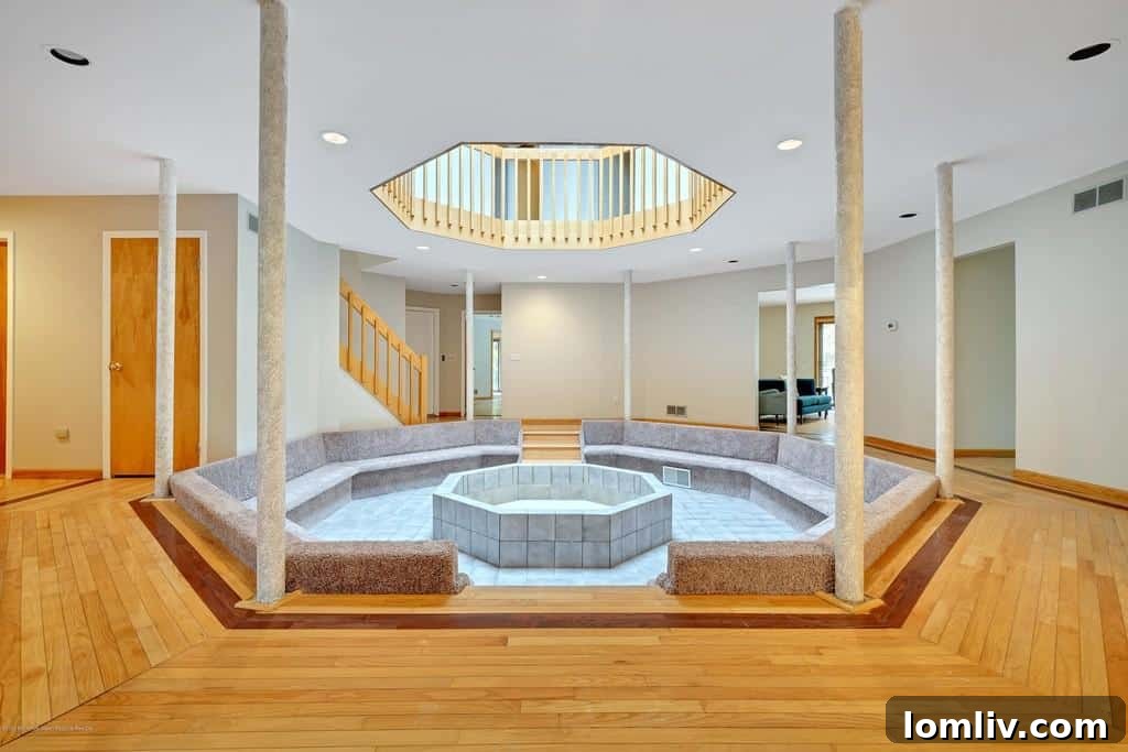 Conversation Pits A Modern Revival 5 Retro Conversation Pit with Skylight