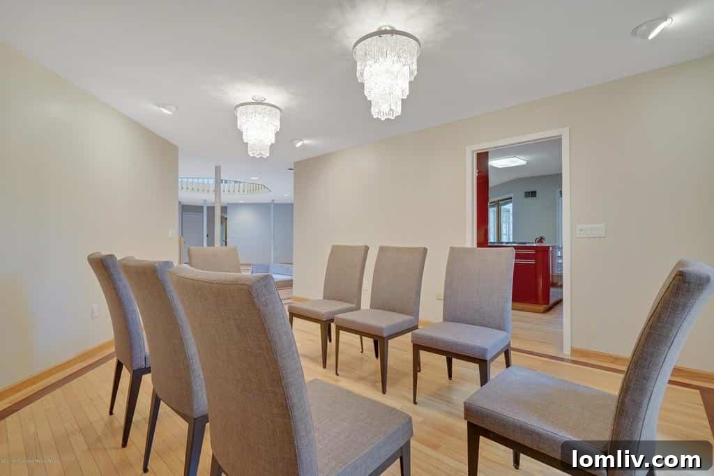 Conversation Pits A Modern Revival 7 Dining Area with Unique Table