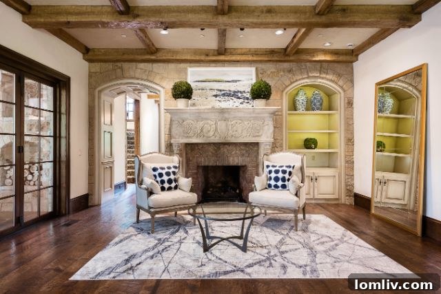 Serene sitting area with elegant decor and natural light, showcasing refined living spaces.