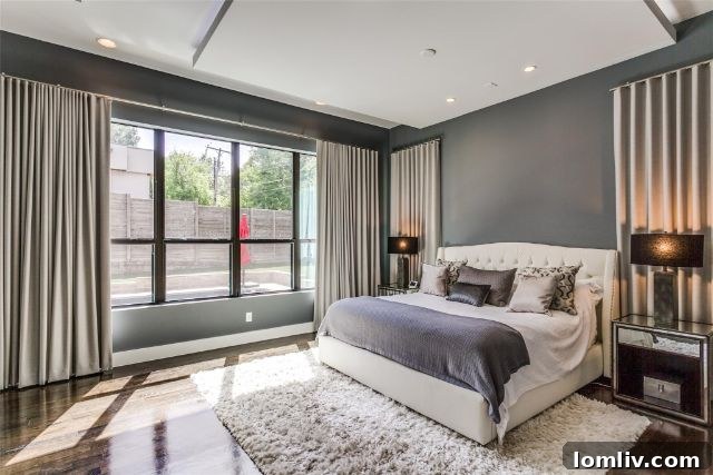 Modern outdoor living space with pool