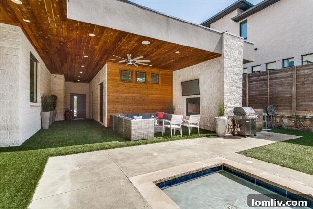 Elegant modern entryway with natural light
