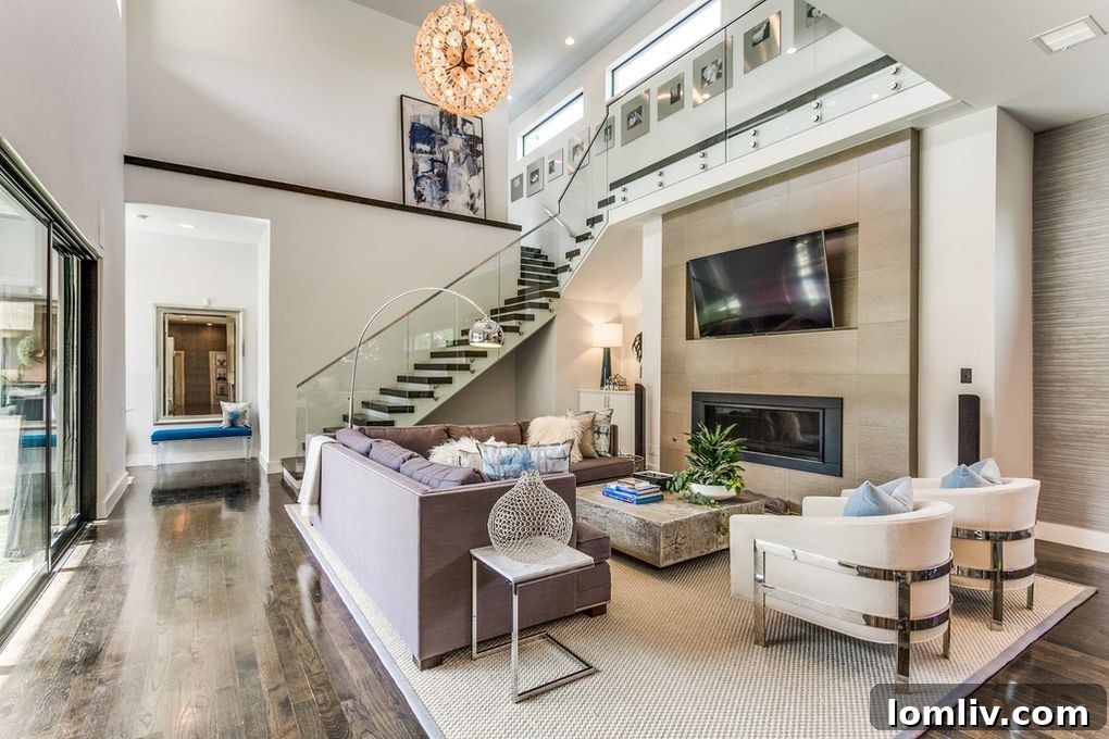 Stylish modern kitchen and dining area