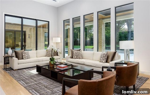 Reflective Surfaces and Architectural Details of the Home