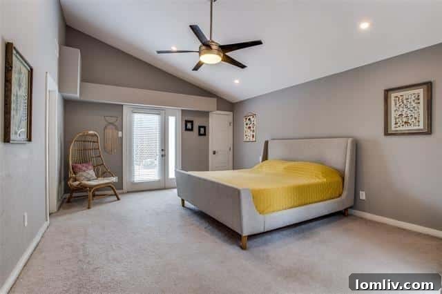 Far North Dallas Digs Where Every Angle Clicks 9 Oversized master bedroom with direct outdoor access in a Dallas home