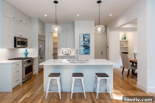 Luxurious primary bathroom with modern vanity and elegant fixtures