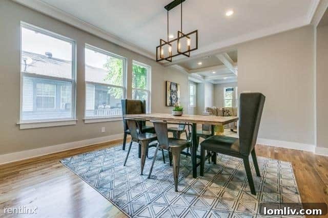 Another view of the elegant interior, possibly a bedroom or additional living space, in the North Oak Cliff property.
