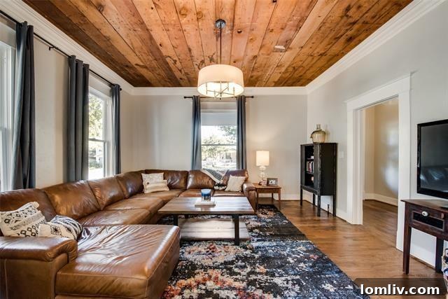 A tastefully decorated living area in the Kidd Springs Heights home, showcasing luxurious finishes.