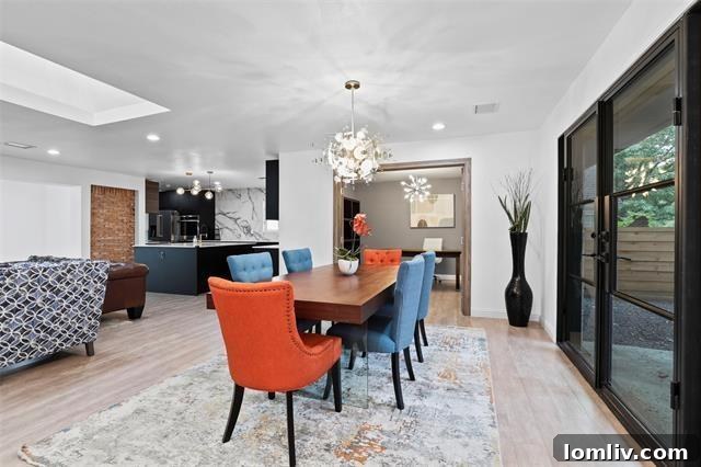 Bright and spacious living area of Mockingbird Lane home