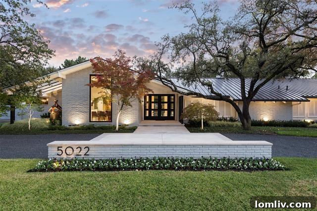 Exquisitely Renovated 1963 Dallas Home at 5022 Pebblebrook