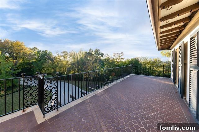 An Italian Renaissance Gem Atop the River Crest 15 Spacious and bright bedroom