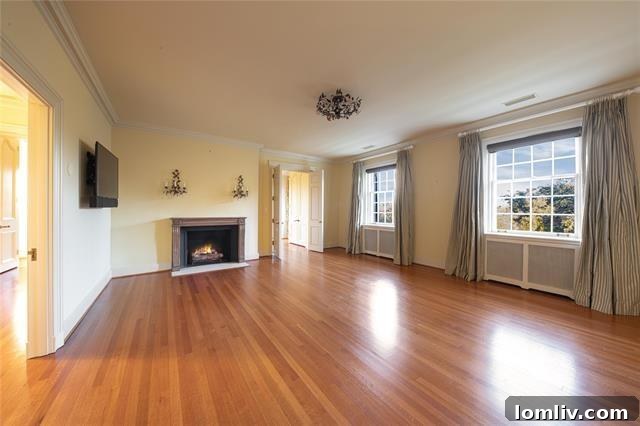 An Italian Renaissance Gem Atop the River Crest 16 Well-appointed bathroom with modern fixtures