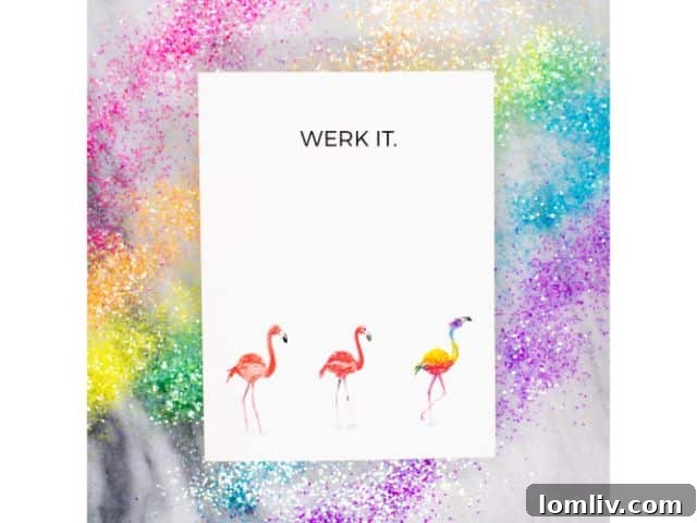 Popular 'Werk It Flamingos' greeting card by Taylor Paladino