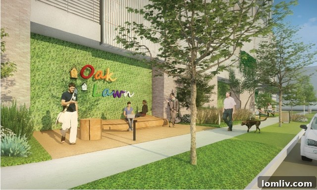 Proposed Oak Lawn development, highlighting potential sheer facades