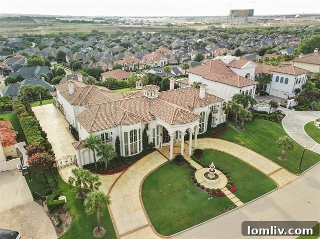 Lush landscaping surrounding the luxury home at 6509 Sudbury Road